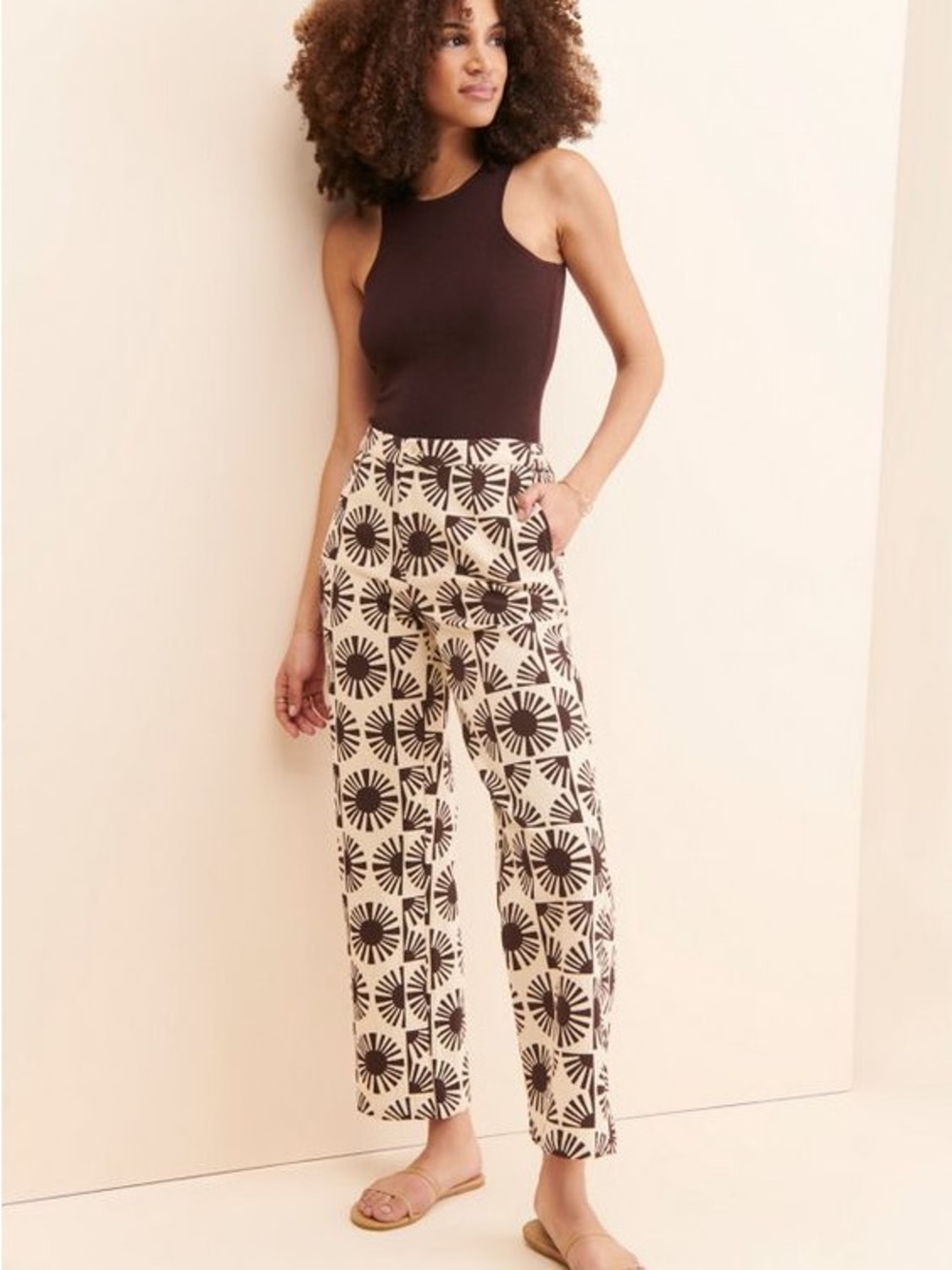 Thinking Mu Boho High Rise Wide Leg Pants